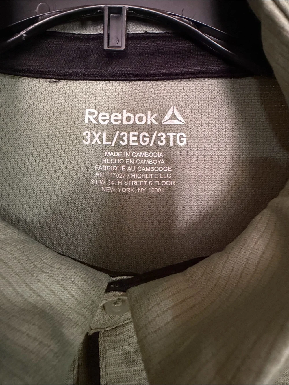 Reebok Men’s Sage Green Short-Sleeve Polo (278)